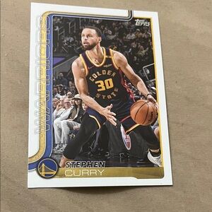 Topps Stephen Curry Warriors Basketball Card - Black and Gold